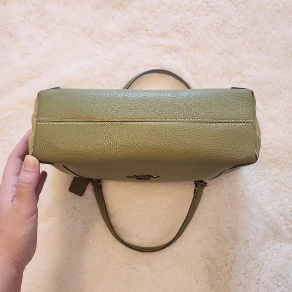 Coach Kacey Satchel In Olive Green CC838 New With Tags - Picture 4 of 14